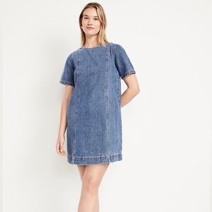 Old Navy Blue Denim Shift Dress NWOT